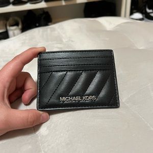 SOLD Micheal Kors Black Card Holder